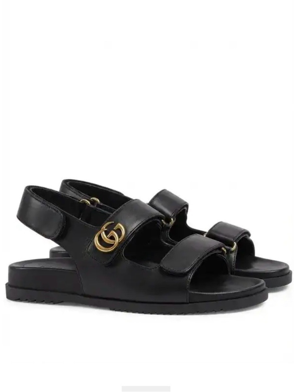 Gucci Double G Sandals in Nero Black